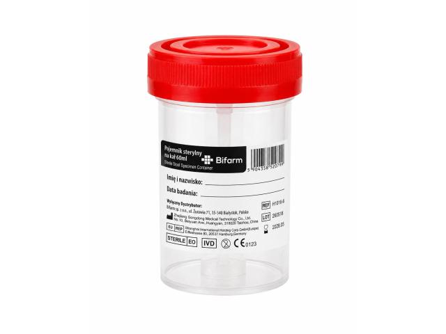 Bifarm Pojemnik na kał 60 ml sterylny interakcje ulotka pojemnik  1 szt.