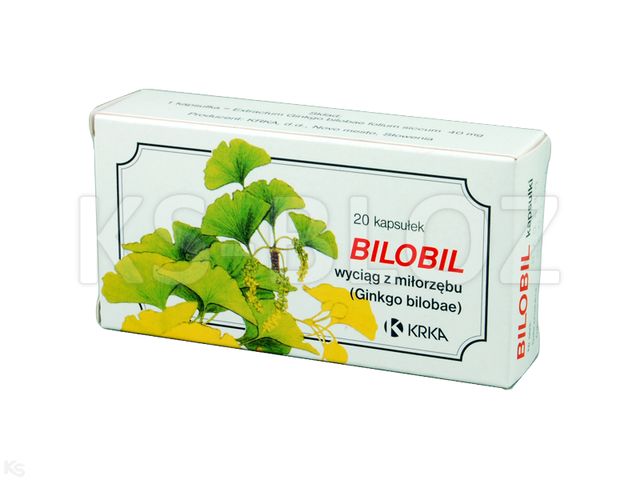 Bilobil interakcje ulotka kapsułki 40 mg 20 kaps.