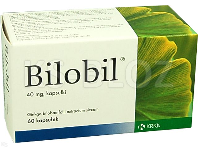 Bilobil interakcje ulotka kapsułki 40 mg 60 kaps.