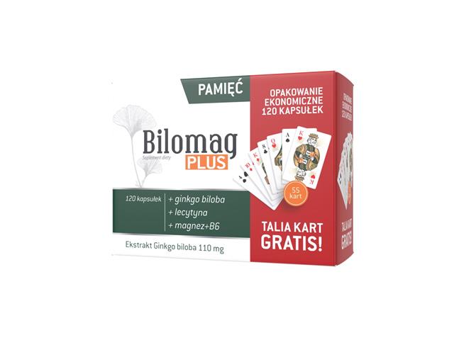 Bilomag Plus + karty interakcje ulotka kapsułki  120 kaps.