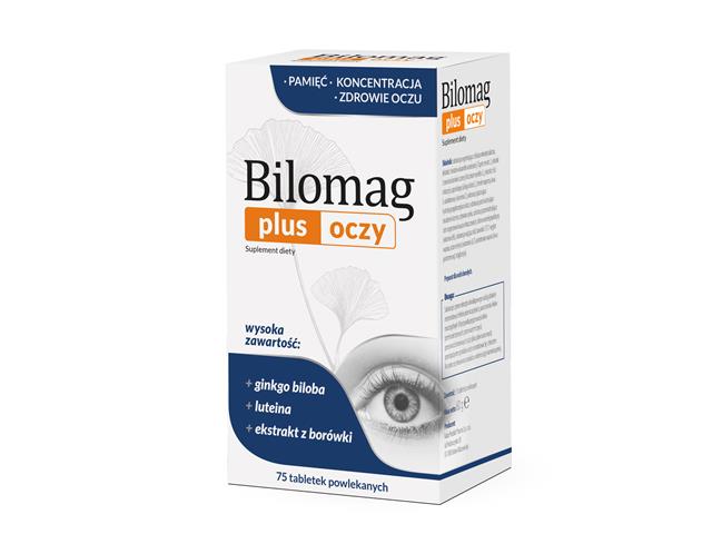 Bilomag Plus Oczy interakcje ulotka tabletki powlekane  75 tabl.