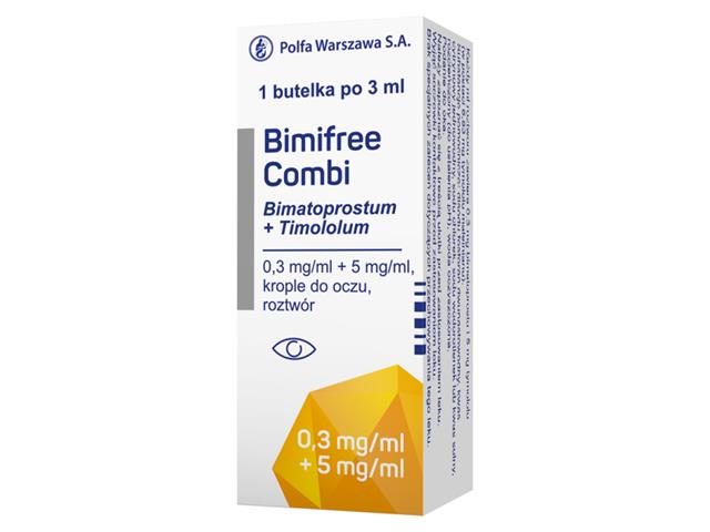 Bimifree Combi interakcje ulotka krople do oczu, roztwór (300mcg+5mg)/ml 1 but. po 3 ml