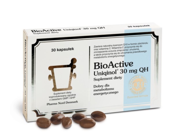 Bio Active Q10 Uniqinol 30 mg QH interakcje ulotka kapsułki  30 kaps.