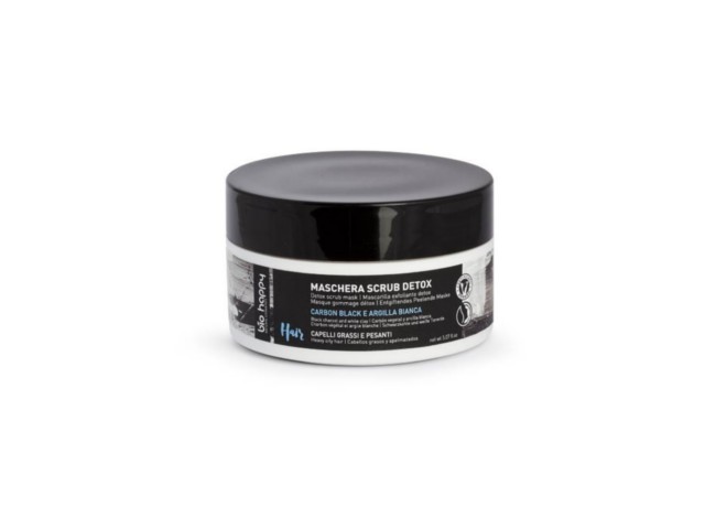 BIO HAPPY Detoksykująca Maska-Scrub d/włosów Węgiel Drzewny i Biała Glinka interakcje ulotka maska do włosów - 150 ml