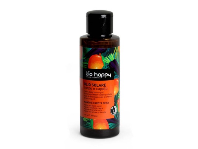 BIO HAPPY Olejek podkreślający opaleniznę i pielęgnujący włosy Mango & Czarna Marchew interakcje ulotka olejek - 100 ml