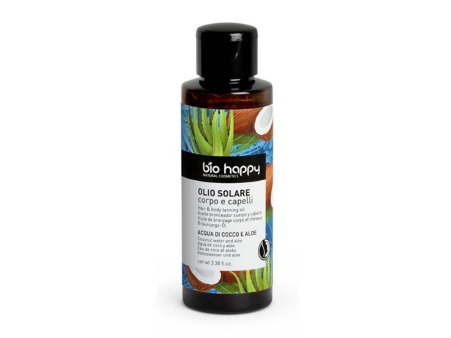 BIO HAPPY Olejek podkreślający opaleniznę i pielęgnujący włosy Woda Kokosowa & Aloes interakcje ulotka olejek - 100 ml