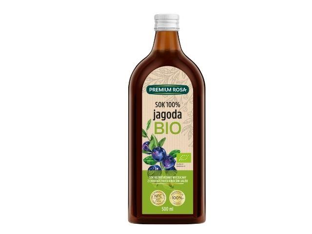 BIO Jagoda 100% Sok z owoców jagód interakcje ulotka   500 ml