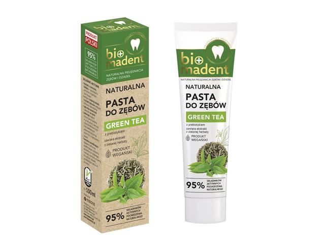 BIO MADENT naturalna Pasta do zębów GREEN TEA z prebiotykiem interakcje ulotka pasta do zębów - 100 ml
