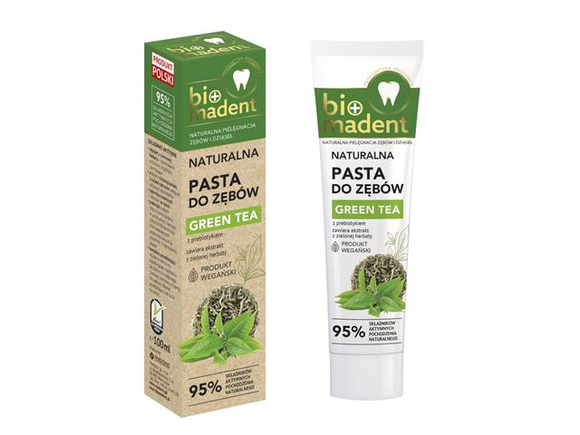 BIO MADENT naturalna Pasta do zębów GREEN TEA z prebiotykiem interakcje ulotka pasta do zębów  100 ml