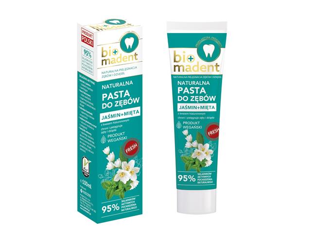 BIO MADENT naturalna Pasta do zębów JAŚMIN+MIETA interakcje ulotka pasta do zębów - 100 ml