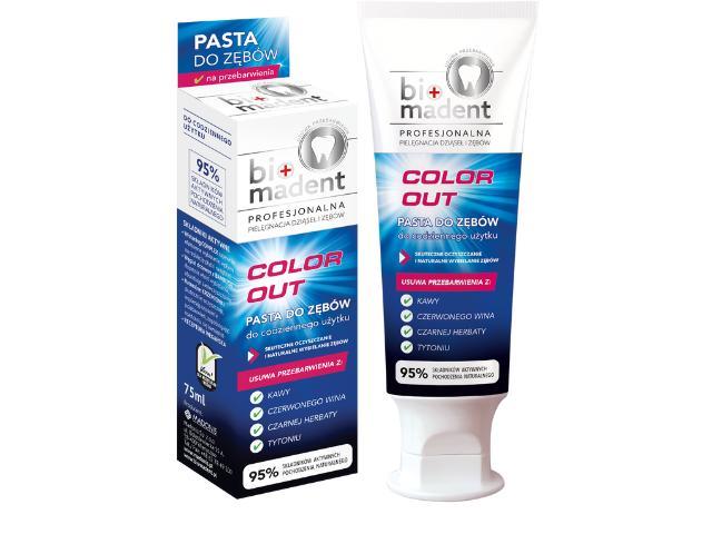 BIO MADENT Profesjonalna Pasta do zębów na przebarwienia Color Out interakcje ulotka   75 ml