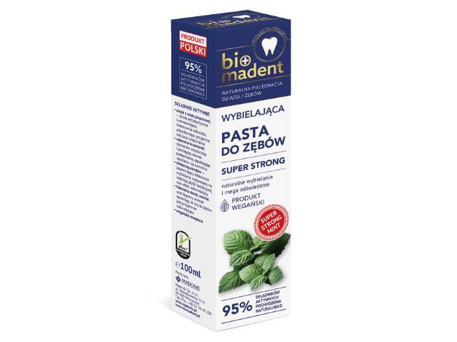 Bio Madent Super Strong Pasta do zębów wybielająca interakcje ulotka pasta do zębów  100 ml