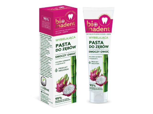 BIO MADENT Wybielająca Pasta d/zęb. Smoczy Owoc interakcje ulotka pasta do zębów - 100 ml