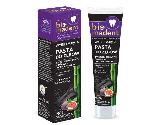 BIO MADENT Wybielająca Pasta d/zęb. z węglem drzewnym z bambusa i ekstraktem z fig interakcje ulotka pasta do zębów  100 ml