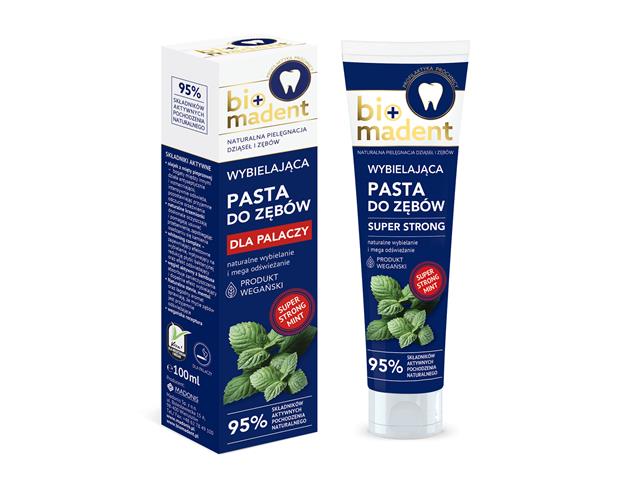 BIO MADENT wybielająca Pasta do zębów DLA PALACZY interakcje ulotka   100 ml