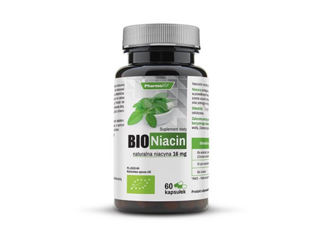 BIO Niacin naturalna niacyna 16mg interakcje ulotka kapsułki - 60 kaps.