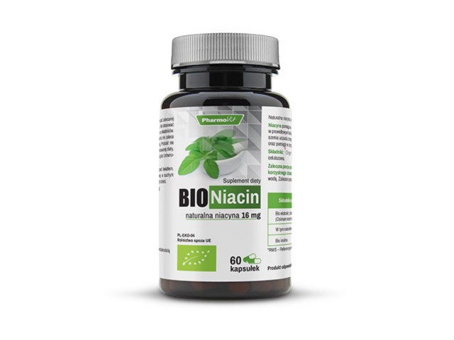 BIO Niacin naturalna niacyna 16mg interakcje ulotka kapsułki  60 kaps.