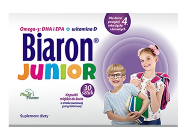 Bioaron Junior interakcje ulotka kapsułki do żucia miękkie  30 kaps. | (3 blist. po 10 kaps.)