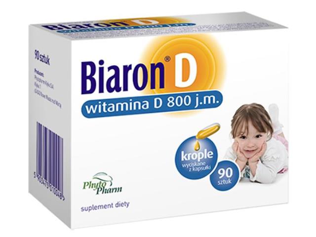 Bioaron Witamina D 800 j.m. interakcje ulotka kapsułki twist-off  90 kaps.