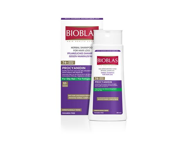 Bioblas Szampon na wypadanie włosów ziołowy dla włosów przetłuszczających procyjanidyna interakcje ulotka   360 ml