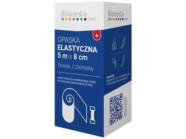 Biocanto Care Opaska elastyczna z zapinką 5 m x 8 cm interakcje ulotka opaska elastyczna - 1 szt.