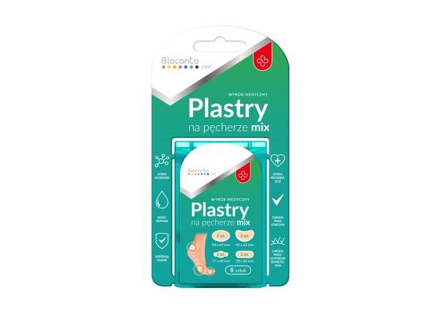 Biocanto Care Plastry na pęcherze hydrokoloidowe mix interakcje ulotka plaster - 8 szt.