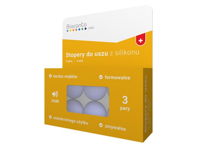 Biocanto Care Stopery do uszu z silikonu z etui interakcje ulotka stopery  6 szt. | 3 pary