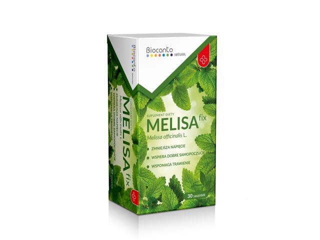 Biocanto Melisa Fix interakcje ulotka zioła do zaparzania w saszetkach - 30 sasz. po 1,5 g