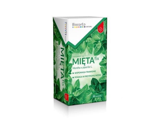 Biocanto Mięta Fix interakcje ulotka zioła do zaparzania w saszetkach - 30 sasz. po 1,5 g