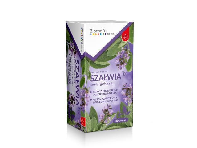 Biocanto Szałwia Fix interakcje ulotka zioła do zaparzania w saszetkach - 30 sasz. po 1,5 g