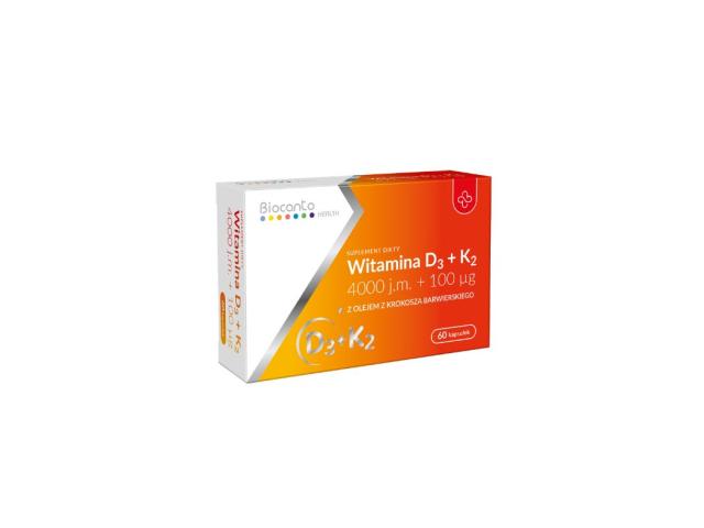 Biocanto Witamina D3 + K2 interakcje ulotka kapsułki 60 kaps.