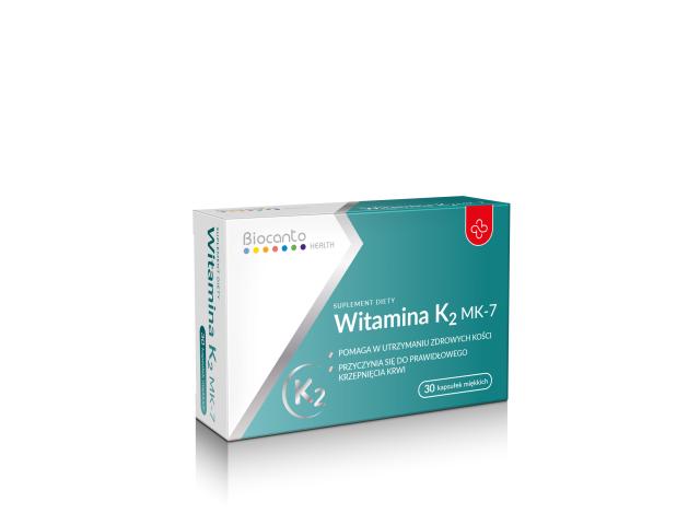 Biocanto Witamina K2 MK7 interakcje ulotka kapsułki miękkie  30 kaps.