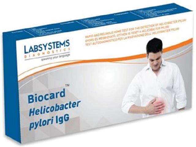 BIOCARD™ Helicobacter pylori IgG REF: 3-018-200 interakcje ulotka test  1 szt.