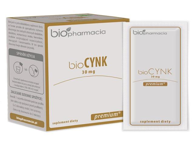 bioCynk 30 mg interakcje ulotka proszek do rozpuszczenia - 20 sasz.