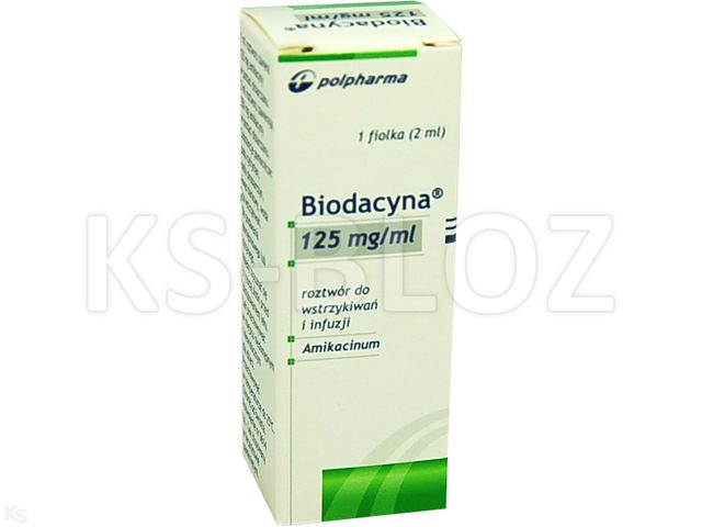 Biodacyna interakcje ulotka roztwór do wstrzykiwań i infuzji 125 mg/ml 1 fiol. po 2 ml