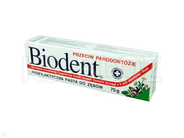 BIODENT Past.d/zęb. interakcje ulotka pasta do zębów  75 ml