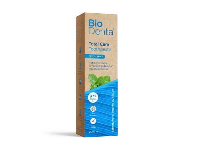 BioDenta Total Care Pasta do kompleksowej pielęgnacji zębów o smaku świeżej mięty interakcje ulotka pasta do zębów - 75 ml