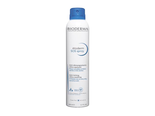 Bioderma Atoderm Spray eliminujący swędzenie skóry ultra łagodzący SOS interakcje ulotka   200 ml