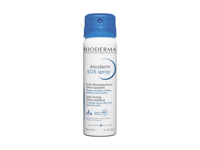 Bioderma Atoderm Spray eliminujący swędzenie skóry ultra łagodzący SOS interakcje ulotka spray  50 ml