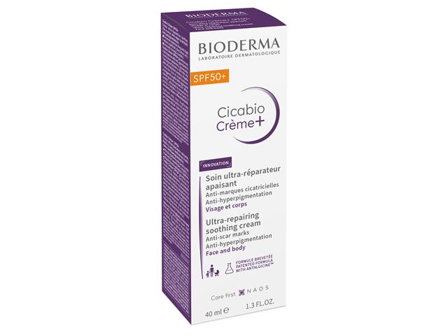 Bioderma Cicabio Creme+ Krem łagodząco-odbudowujący SPF 50+ interakcje ulotka   40 ml