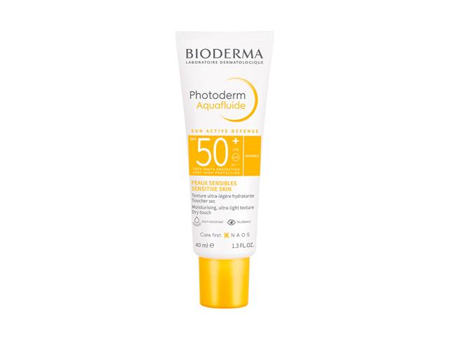 Bioderma Photoderm Aquafluide Fluid do skóry normalnej ultralekki bezbarwny SPF 50+ interakcje ulotka   40 ml