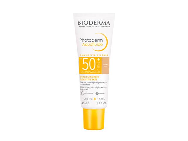 Bioderma Photoderm Aquafluide Fluid do skóry normalnej ultralekki jasny SPF 50+ interakcje ulotka   40 ml