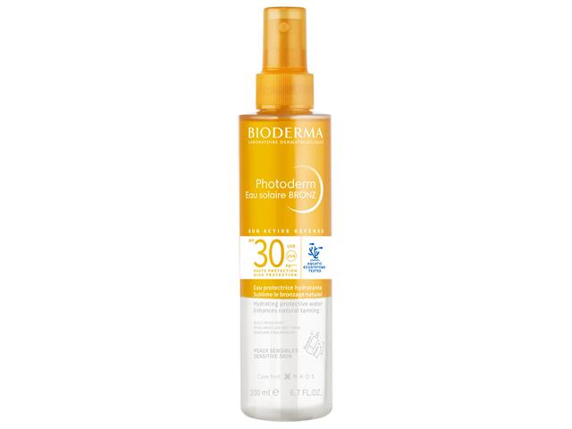 Bioderma Photoderm Bronz Woda ochronna dwufazowa SPF 30 interakcje ulotka spray  200 ml