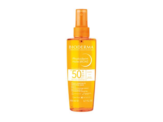 Bioderma Photoderm Huile Bronze Olejek suchy przyspieszający opalanie SPF 50+ interakcje ulotka olejek  200 ml