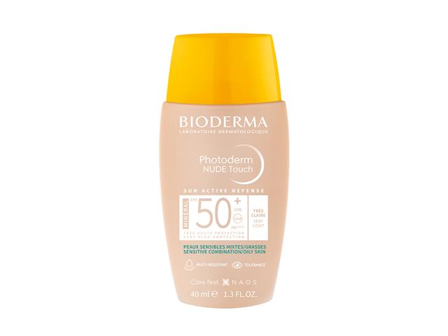 Bioderma Photoderm Nude Mineral Podkład z efektem nude mineral odcień bardzo jasny SPF 50+ interakcje ulotka fluid  40 ml