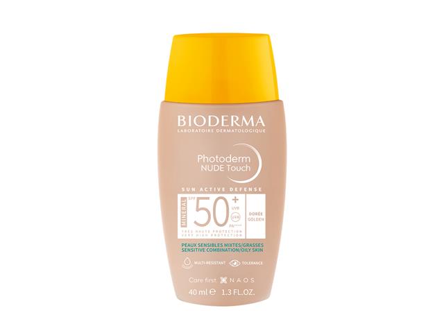 Bioderma Photoderm Nude Touch Mineral Podkład z efektem nude mineralny odcień ciemny SPF 50+ interakcje ulotka fluid  40 ml