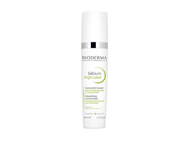 Bioderma Sebium Night Peel Peeling dermatologiczny, delikatny na noc interakcje ulotka peeling  40 ml