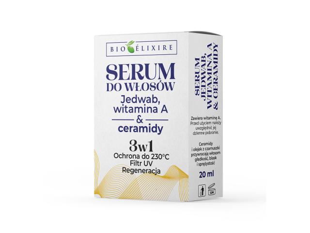 Bioelixire Serum do włosów jedwab, witamina A & ceramidy 3w1 interakcje ulotka serum - 20 ml