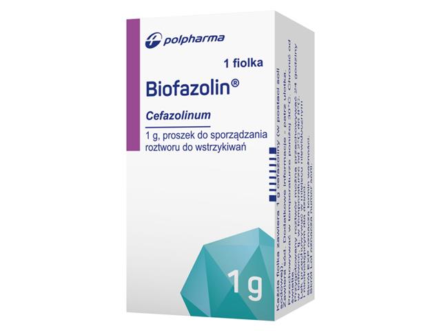 Biofazolin interakcje ulotka proszek do sporządzania roztworu do wstrzykiwań 1 g 1 fiol.