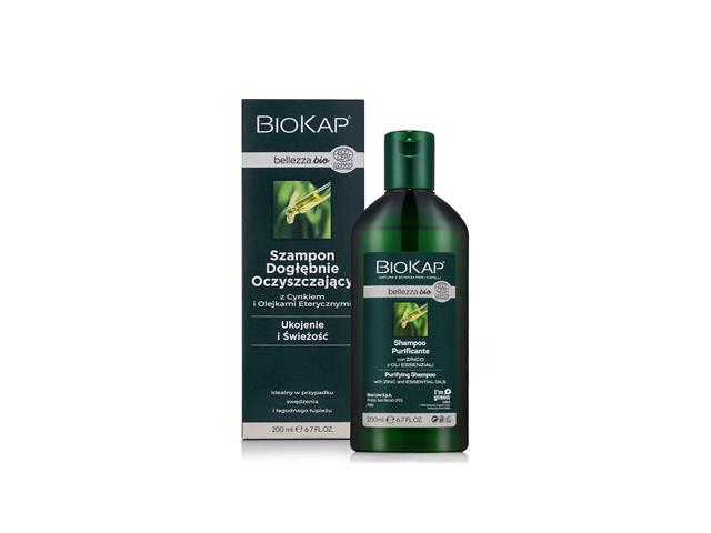 Biokap Bellezza Bio Szampon do mycia włosów dogłębnie oczyszczający interakcje ulotka   200 ml